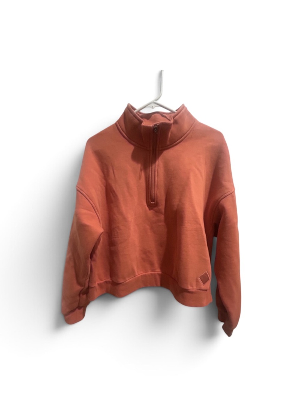 MPG Rust Orange Half-Zip Pullover Super Cozy Sweatshirt in XL